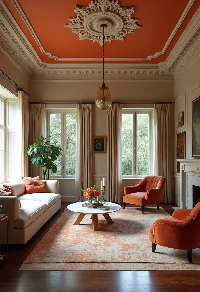 20 Modern Living Room Design Ideas for 2025 That Will Leave You Speechless! - 10. Statement Ceilings