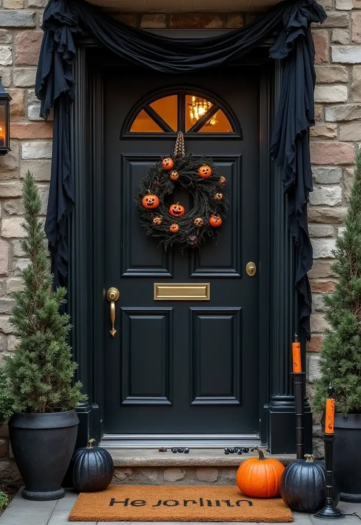 20 Spooktacular Halloween Decoration Ideas That Will Haunt Your Neighbors (You Won't Believe #15!) - 10. Haunted Doorway