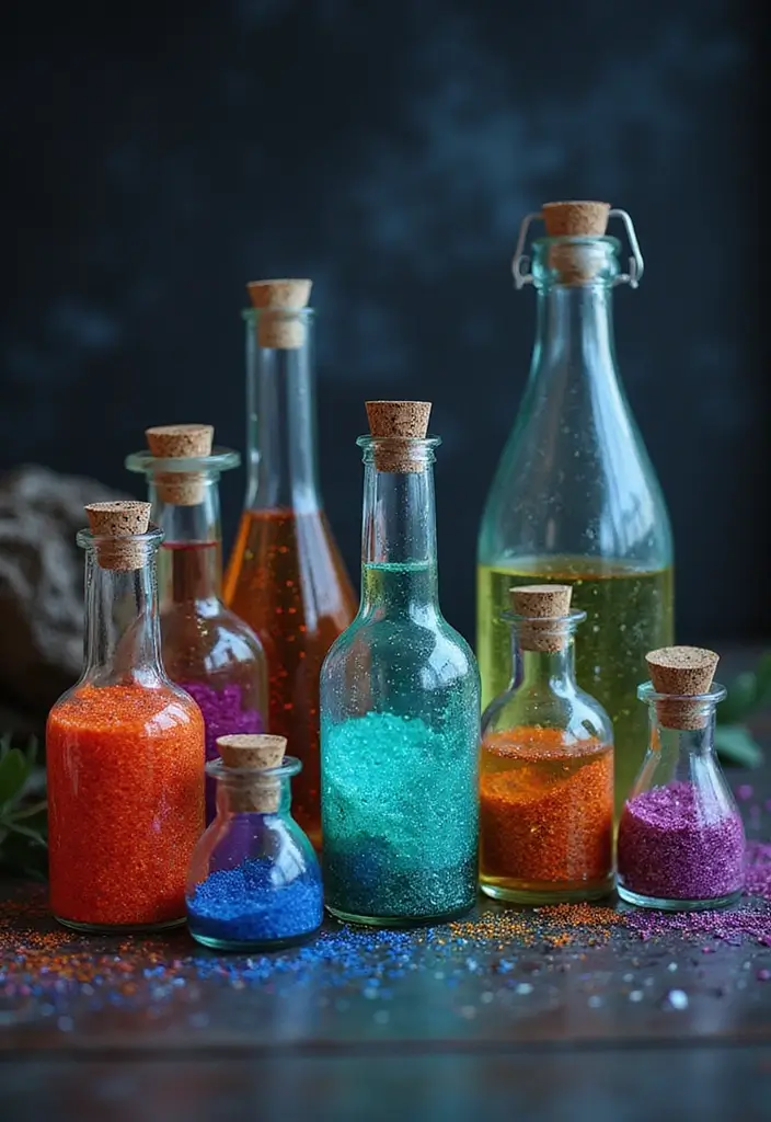 20 Spooktacular Halloween Decoration Ideas That Will Haunt Your Neighbors (You Won't Believe #15!) - 15. Potion Bottles