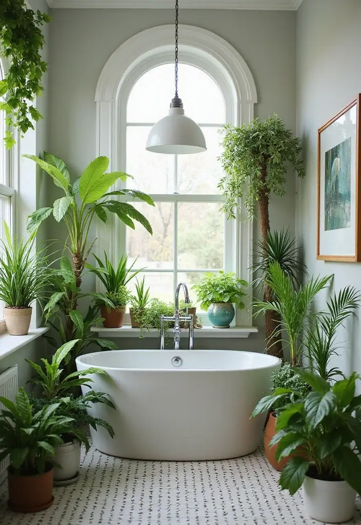 20 Stunning Bathroom Remodels on a Budget That Will Blow Your Mind! - 19. Indoor Plants for Freshness