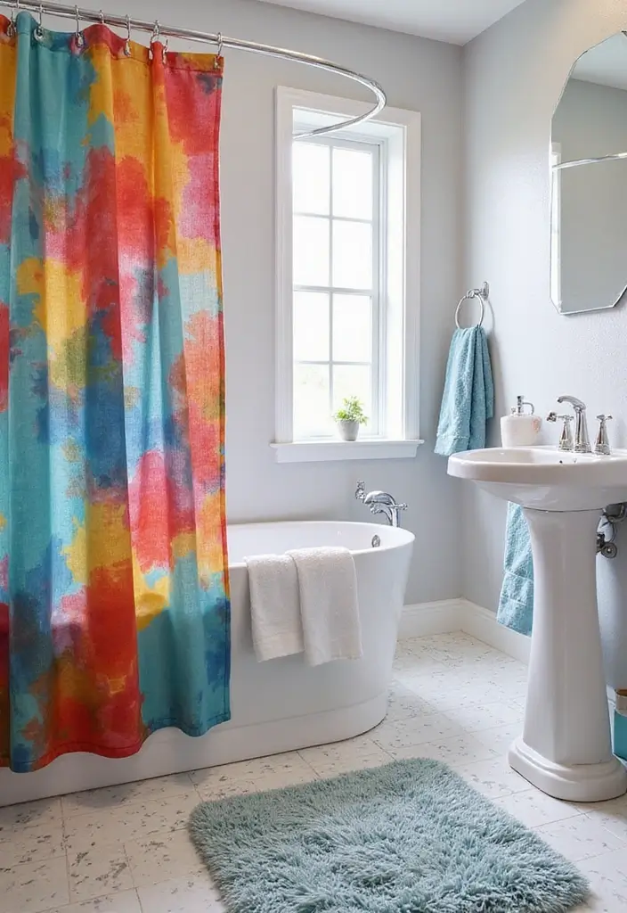 20 Stunning Bathroom Remodels on a Budget That Will Blow Your Mind! - 5. Stunning Shower Curtain Updates