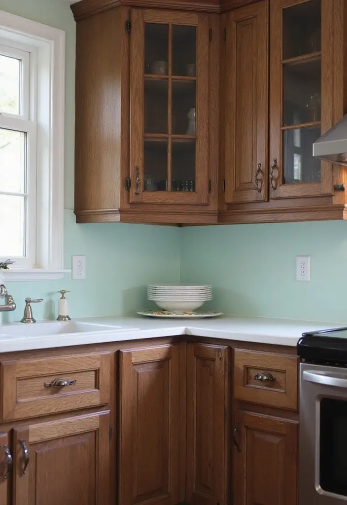 20 Stunning Kitchen Backsplash Ideas for Dark Wood Cabinets (You Won't Believe #9!) - 8. Simple Painted Backsplash