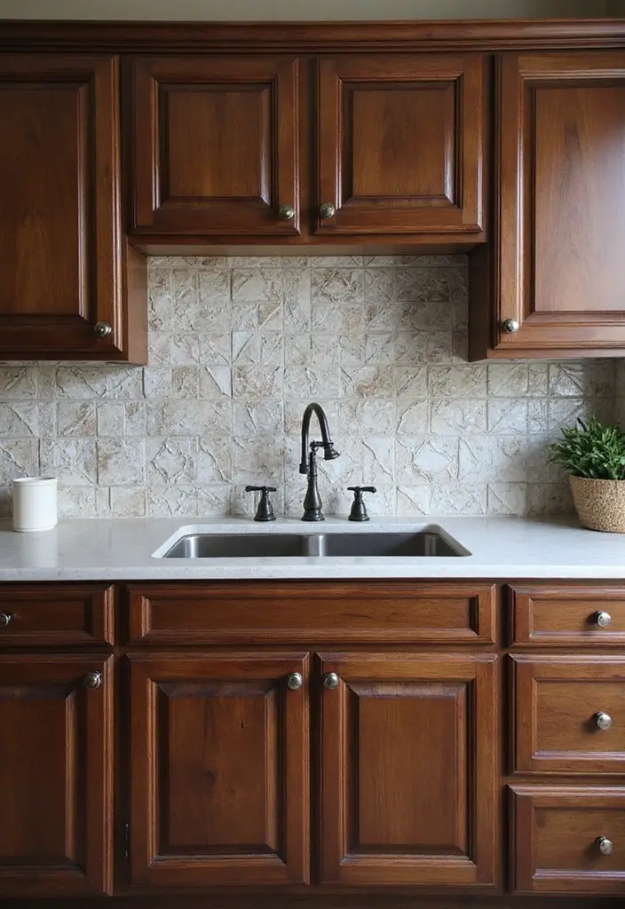 20 Stunning Kitchen Backsplash Ideas for Dark Wood Cabinets (You Won't Believe #9!) - 9. Unique Tile Layouts