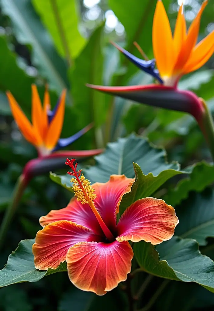 20 Stunning Low Maintenance Flower Beds to Transform Your Front Yard (You Won't Believe #4!) - 10. Tropical Touch