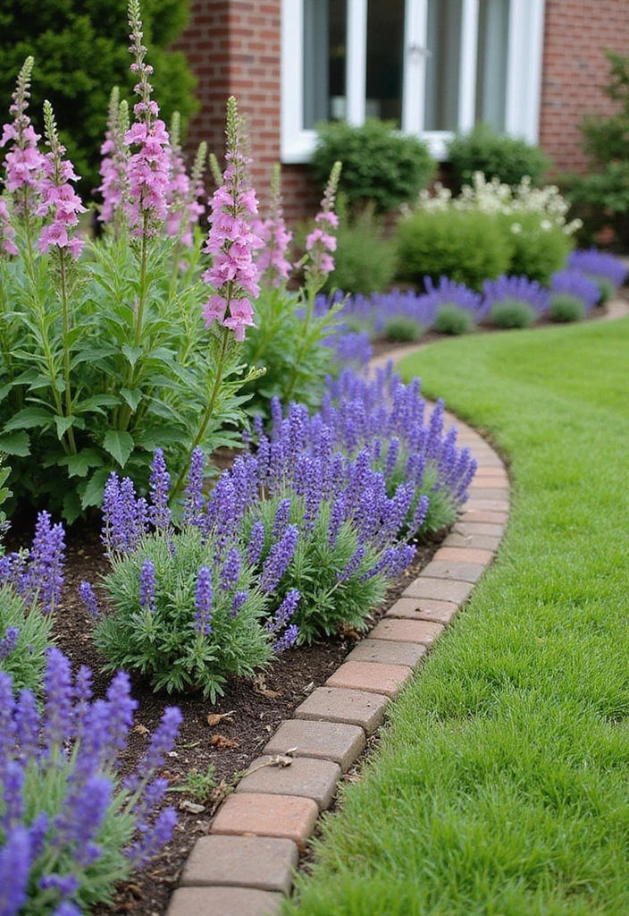 20 Stunning Low Maintenance Flower Beds to Transform Your Front Yard (You Won't Believe #4!) - 11. Bordering Beauty