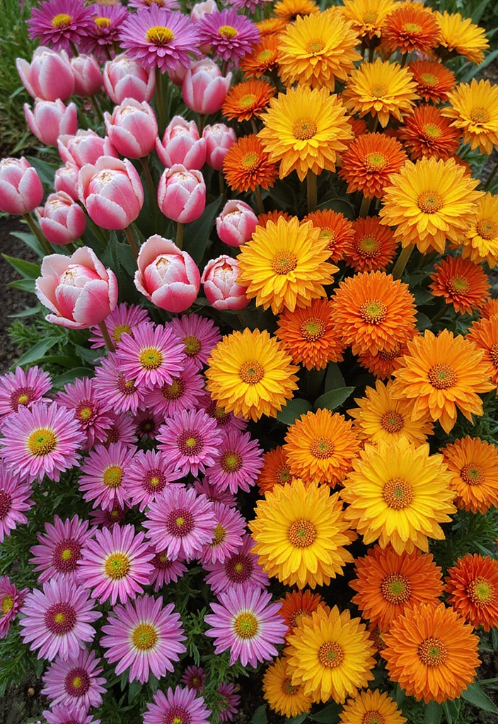 20 Stunning Low Maintenance Flower Beds to Transform Your Front Yard (You Won't Believe #4!) - 18. Seasonal Switch-Up