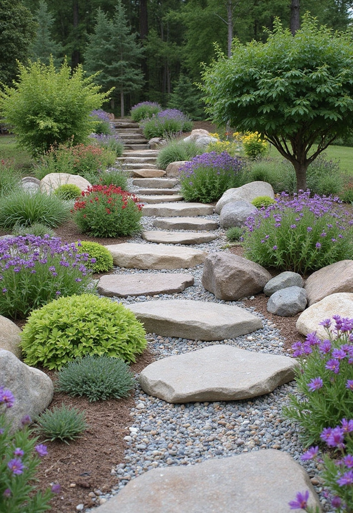 20 Stunning Low Maintenance Flower Beds to Transform Your Front Yard (You Won't Believe #4!) - 2. Rock Garden Resilience
