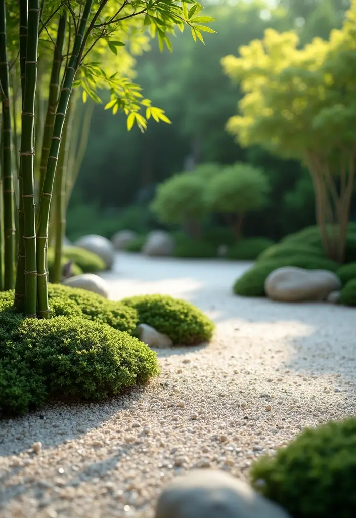 20 Stunning Low Maintenance Flower Beds to Transform Your Front Yard (You Won't Believe #4!) - 20. Zen Garden Serenity