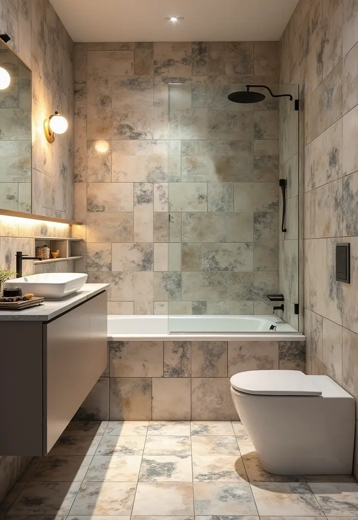 20 Stunning Modern Bathroom Designs Featuring Unique Tiles You Must Try! - 1. Geometric Patterns