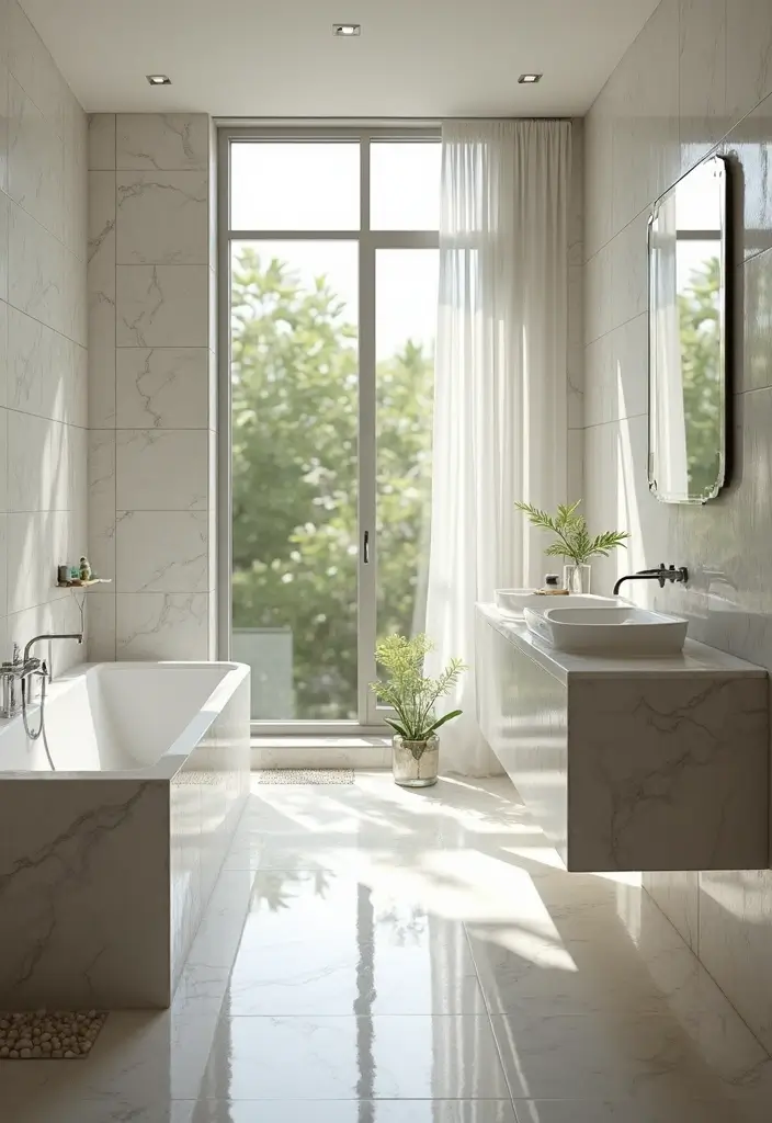 20 Stunning Modern Bathroom Designs Featuring Unique Tiles You Must Try! - 12. Glass Tiles