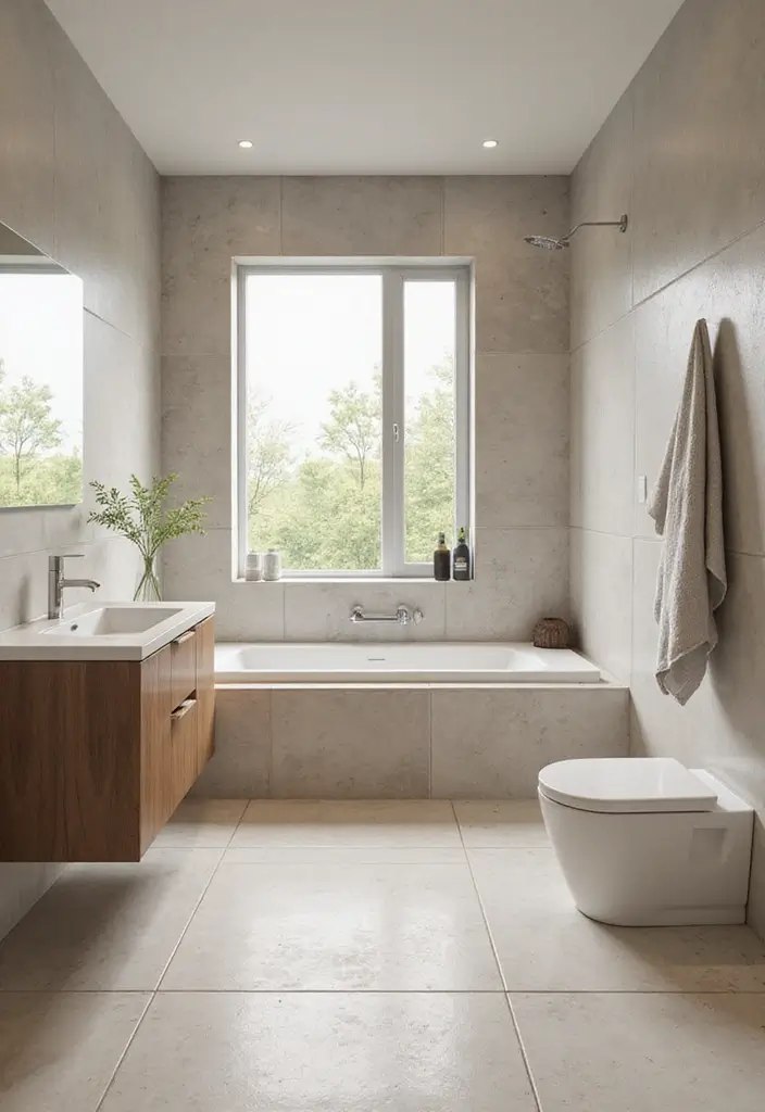 20 Stunning Modern Bathroom Designs Featuring Unique Tiles You Must Try! - 16. Vinyl Tiles