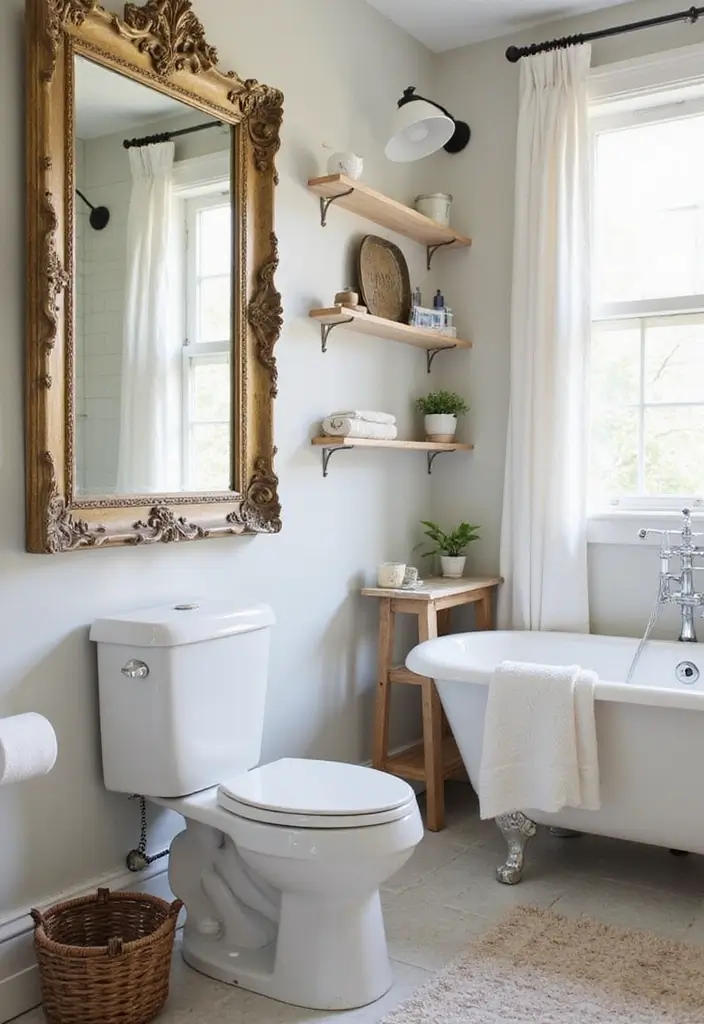 20 Stunning Modern Bathroom Ideas on a Budget for Small Spaces That Will Blow Your Mind! - 11. Vintage Finds