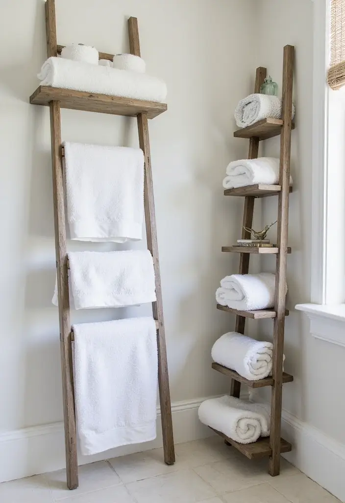 20 Stunning Modern Bathroom Ideas on a Budget for Small Spaces That Will Blow Your Mind! - 16. Chic Towel Storage