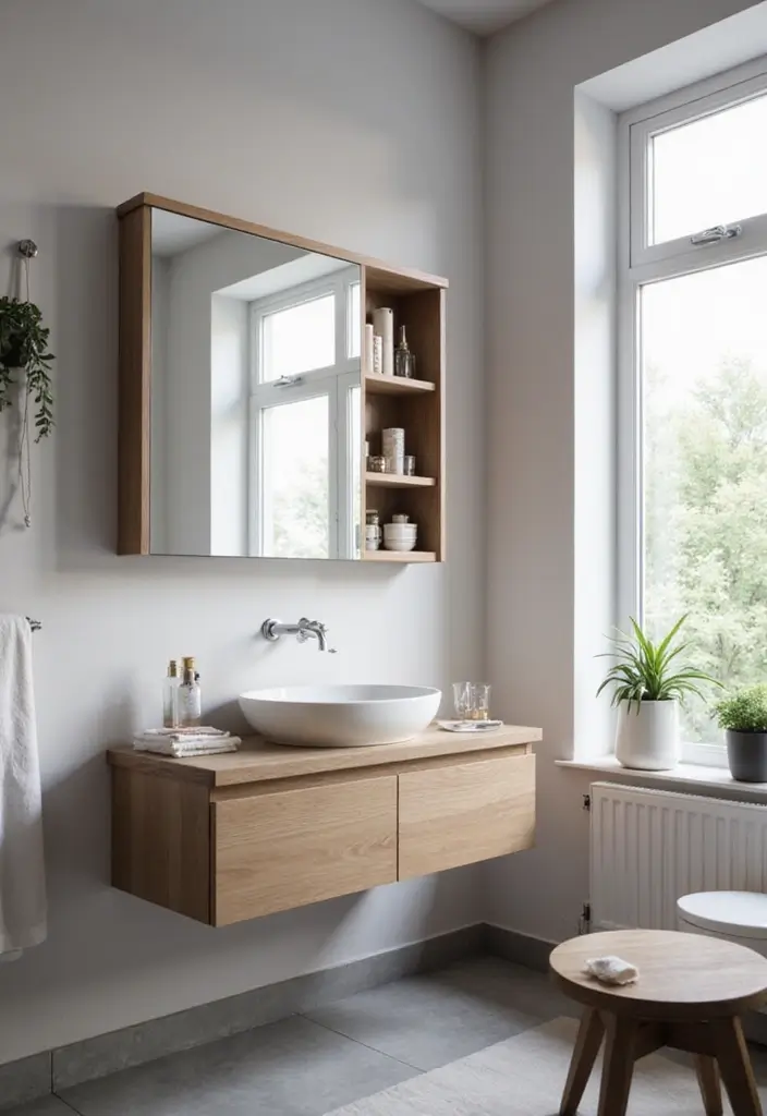 20 Stunning Modern Bathroom Ideas on a Budget for Small Spaces That Will Blow Your Mind! - 18. Functional Mirrors with Storage