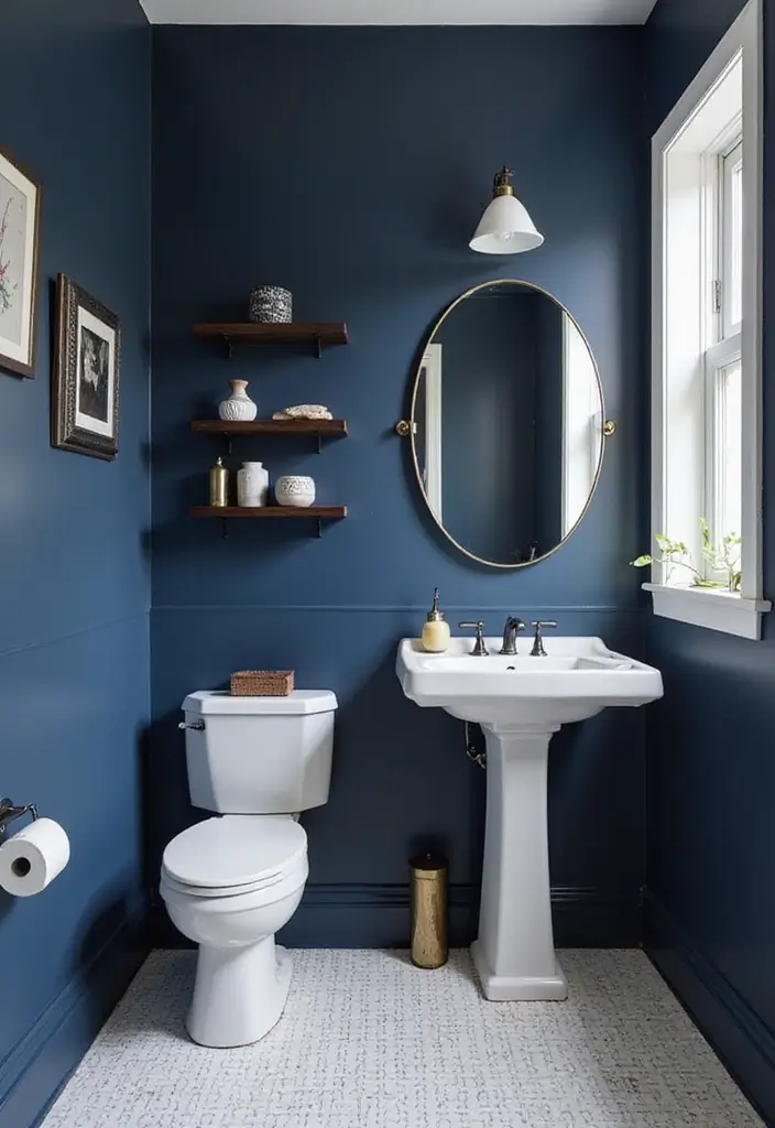 20 Stunning Small Bathroom Ideas on a Budget That Will Blow Your Mind! - 1. Go for Bold Colors
