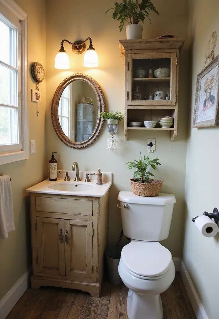 20 Stunning Small Bathroom Ideas on a Budget That Will Blow Your Mind! - 5. Vintage Accents