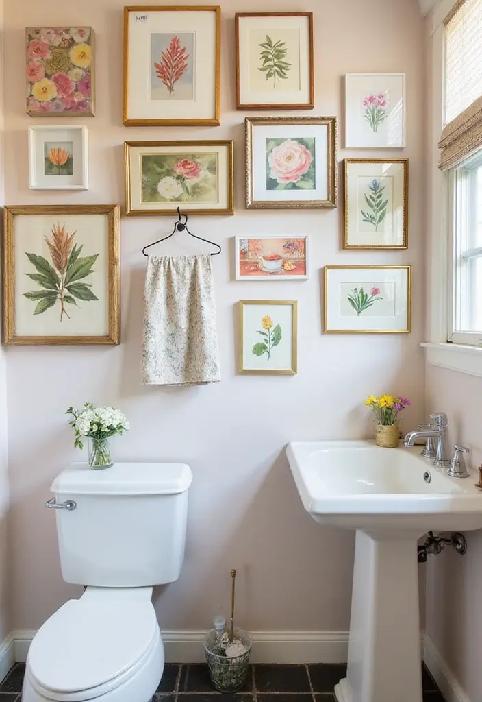 20 Stunning Small Bathroom Ideas on a Budget That Will Blow Your Mind! - 6. Wall Art Wonders