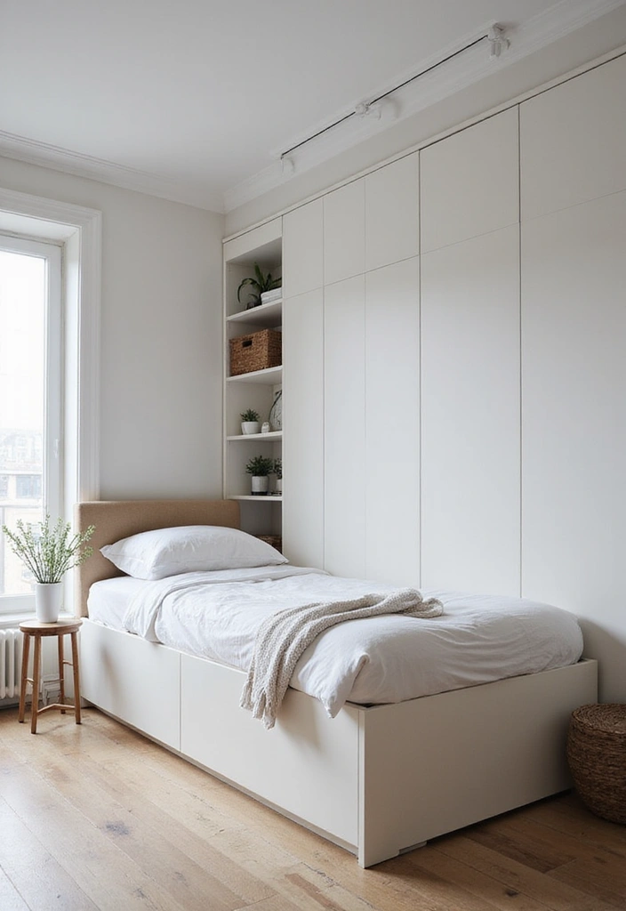 20 Stunning Small Bedroom Ideas with Single Beds That Will Transform Your Space! - 11. Functional Minimalism