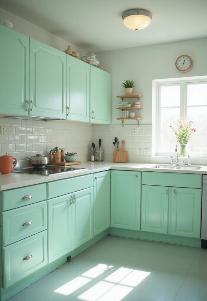 20 Vintage Kitchen Decor Ideas That Will Make You Want to Cook Every Day! - 1. Retro Color Schemes