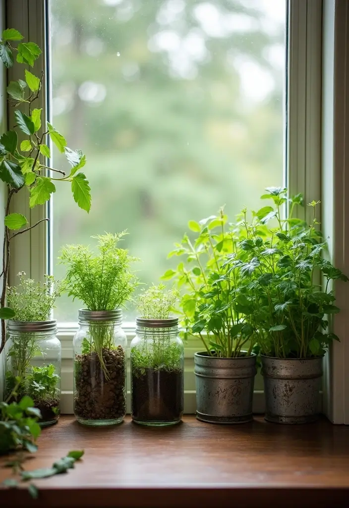 20 Vintage Kitchen Decor Ideas That Will Make You Want to Cook Every Day! - 11. Vintage Herb Gardens