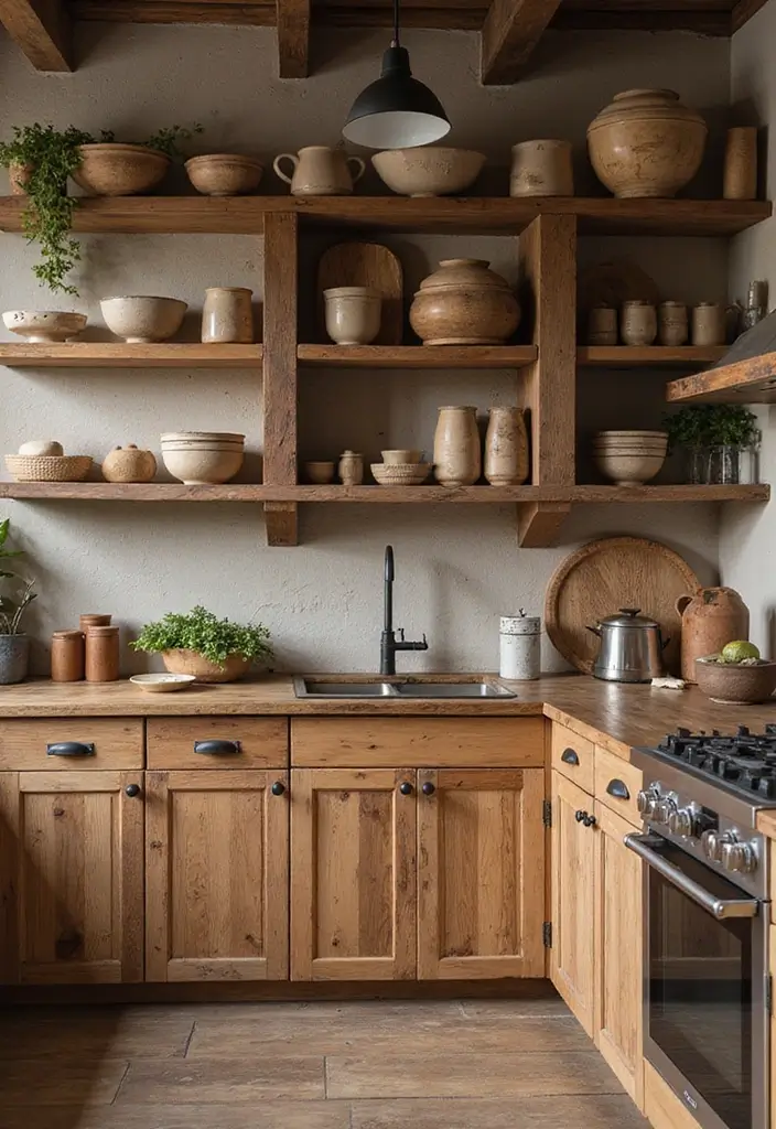 20 Vintage Kitchen Decor Ideas That Will Make You Want to Cook Every Day! - 18. Rustic Wooden Accents