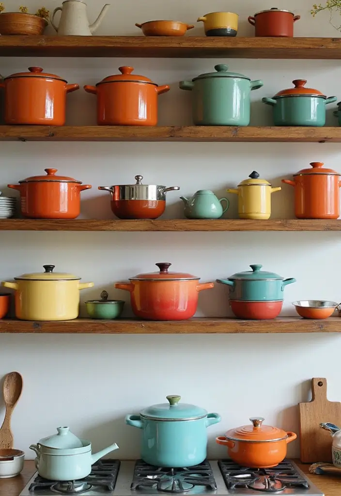 20 Vintage Kitchen Decor Ideas That Will Make You Want to Cook Every Day! - 2. Vintage Cookware Displays