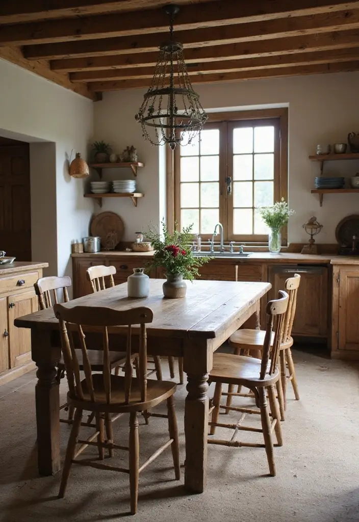 20 Vintage Kitchen Decor Ideas That Will Make You Want to Cook Every Day! - 3. Farmhouse Style Furniture