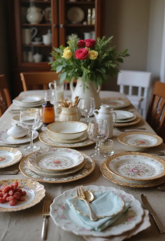 20 Vintage Kitchen Decor Ideas That Will Make You Want to Cook Every Day! - 5. Classic Tableware