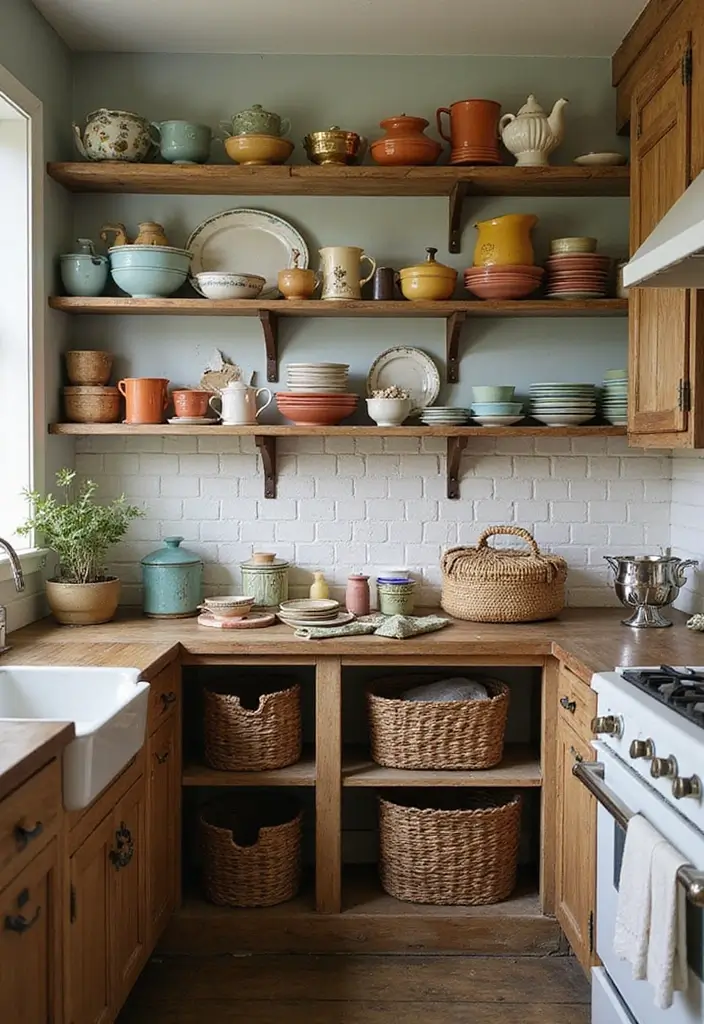 20 Vintage Kitchen Decor Ideas That Will Make You Want to Cook Every Day! - 8. Creative Storage Solutions