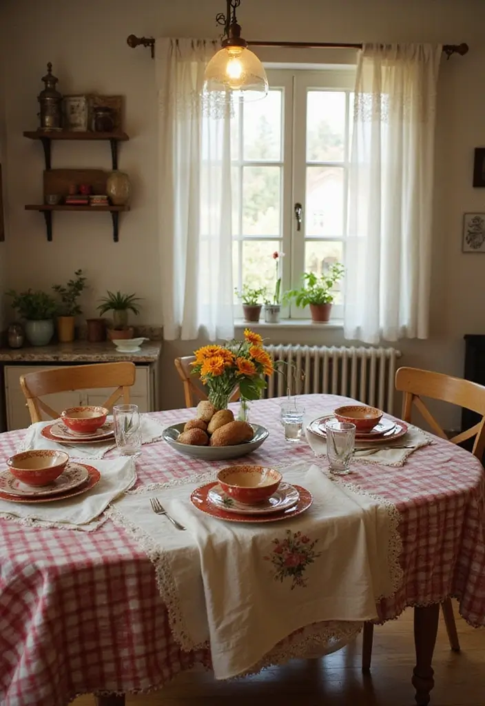 20 Vintage Kitchen Decor Ideas That Will Make You Want to Cook Every Day! - 9. Nostalgic Linens