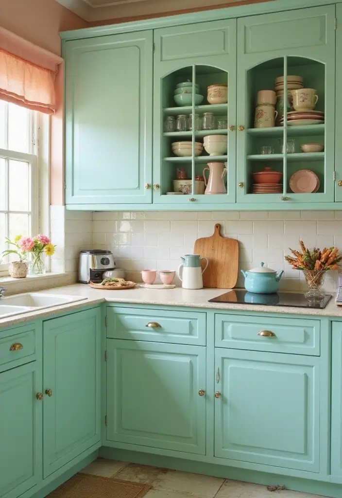 20 Vintage Kitchen Decor Ideas from the 1950s That'll Make You Say 'Take Me Back!' - 1. Retro Color Palettes
