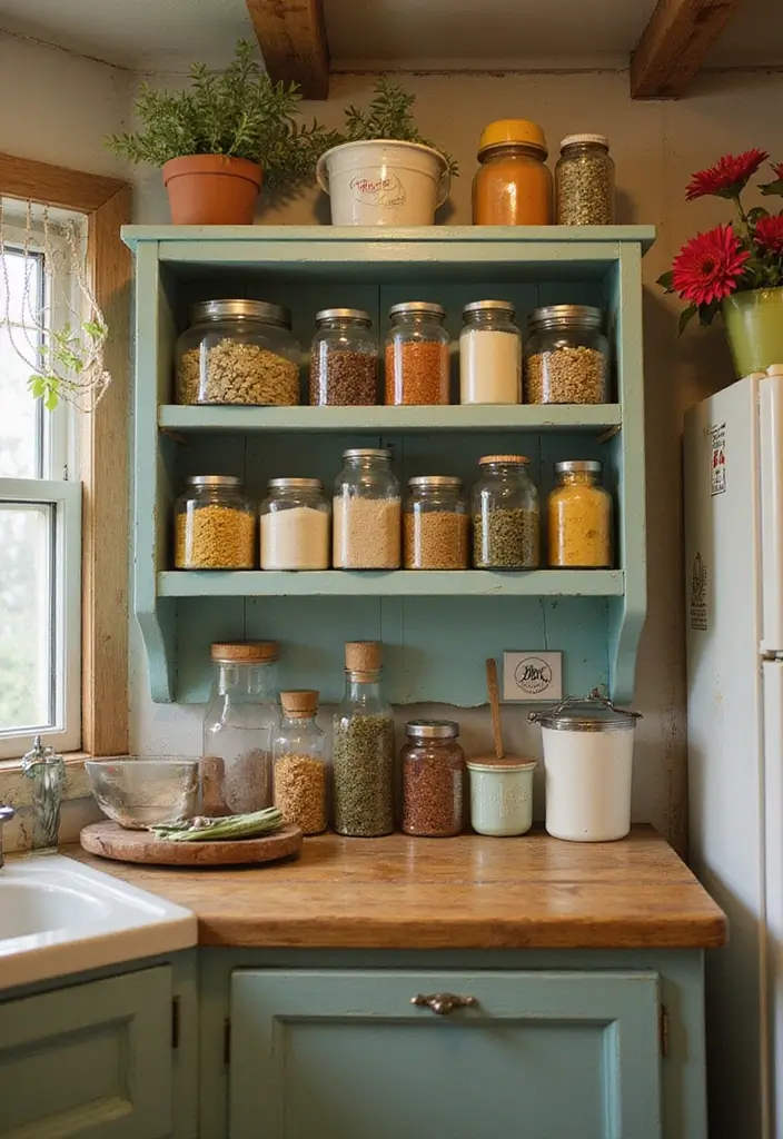 20 Vintage Kitchen Decor Ideas from the 1950s That'll Make You Say 'Take Me Back!' - 12. Classic Spice Racks