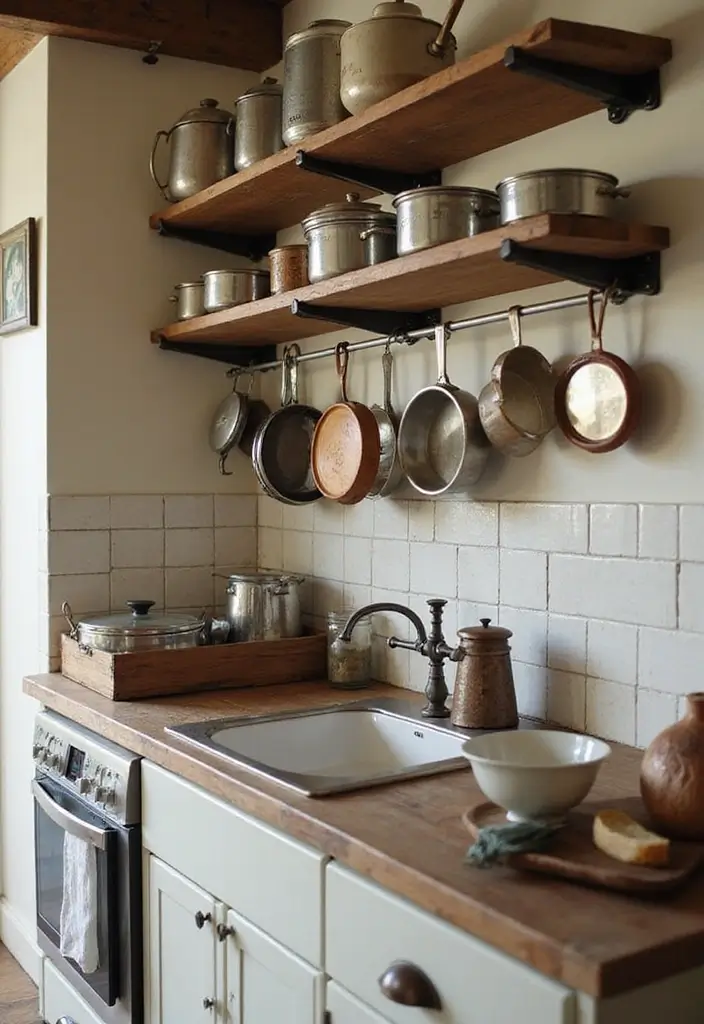 20 Vintage Kitchen Decor Ideas from the 1950s That'll Make You Say 'Take Me Back!' - 15. Unique Pot Racks