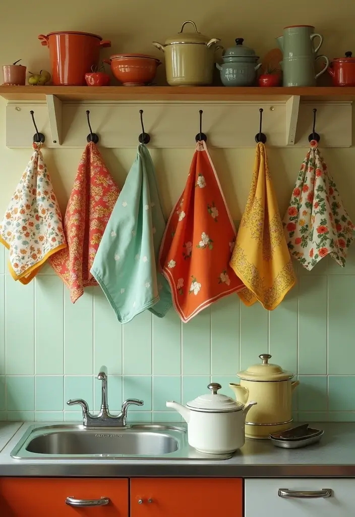 20 Vintage Kitchen Decor Ideas from the 1950s That'll Make You Say 'Take Me Back!' - 19. Charming Pot Holders