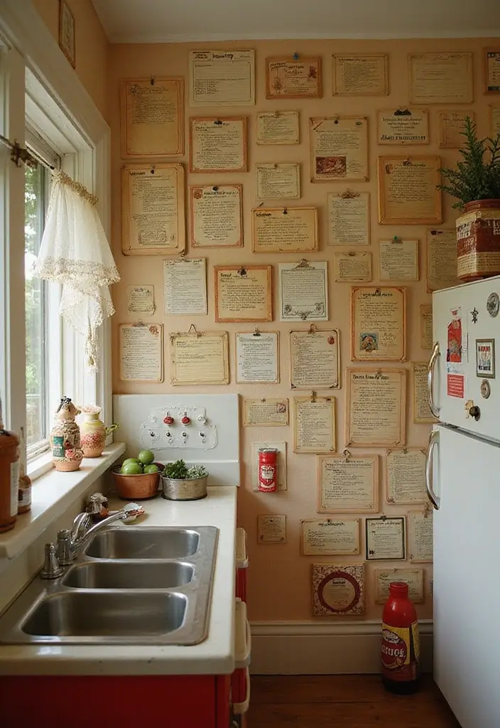 20 Vintage Kitchen Decor Ideas from the 1950s That'll Make You Say 'Take Me Back!' - 20. Nostalgic Recipe Cards