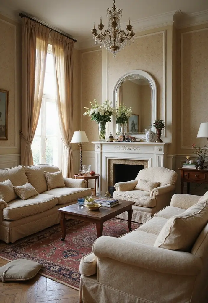 20 Vintage Warm and Cozy Living Room Designs That'll Make You Want to Snuggle Up! - 14. Soft and Subtle Patterns