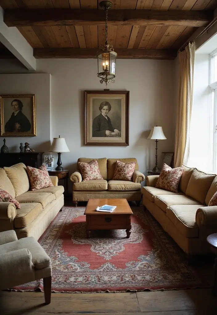 20 Vintage Warm and Cozy Living Room Designs That'll Make You Want to Snuggle Up! - 17. Cozy Seating Arrangements