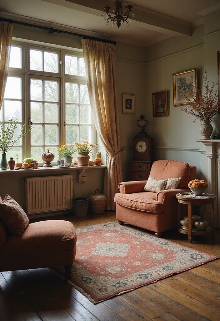 20 Vintage Warm and Cozy Living Room Designs That'll Make You Want to Snuggle Up! - 20. Seasonal Decor Changes