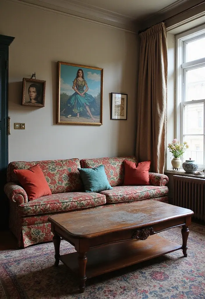 20 Vintage Warm and Cozy Living Room Designs That'll Make You Want to Snuggle Up! - 4. Statement Pieces