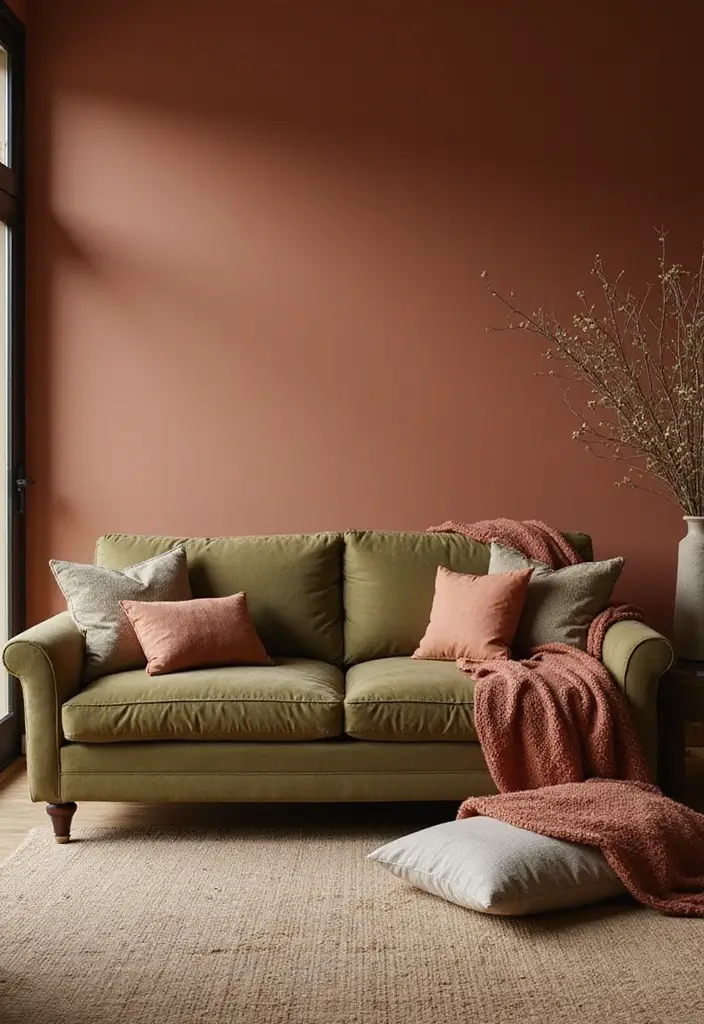 20 Warm Interior Design Ideas to Create Cozy Vintage Living Rooms You’ll Adore! - 1. Embrace Earthy Tones