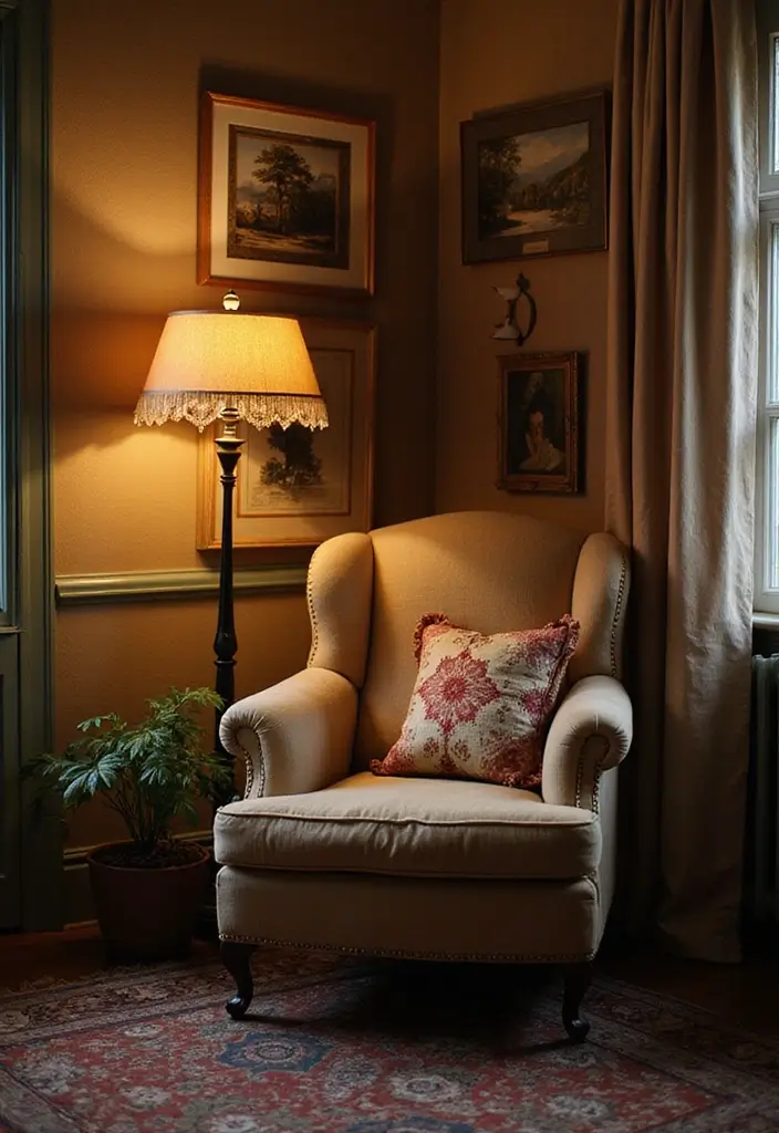 20 Warm Interior Design Ideas to Create Cozy Vintage Living Rooms You’ll Adore! - 11. Cozy Nooks