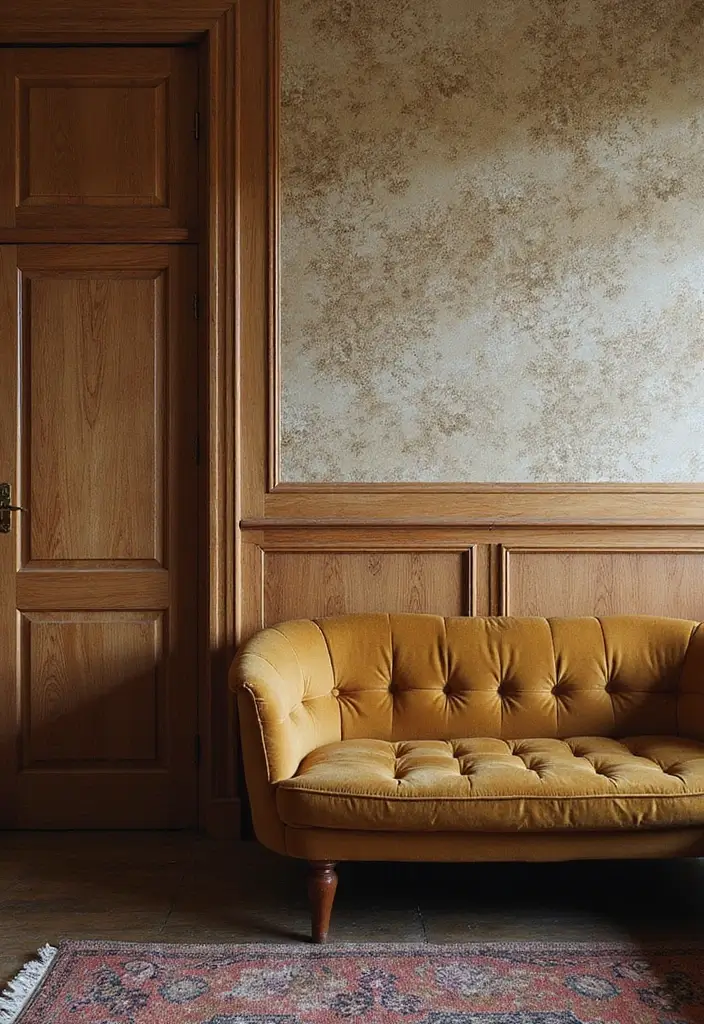 20 Warm Interior Design Ideas to Create Cozy Vintage Living Rooms You’ll Adore! - 16. Textured Wall Treatments