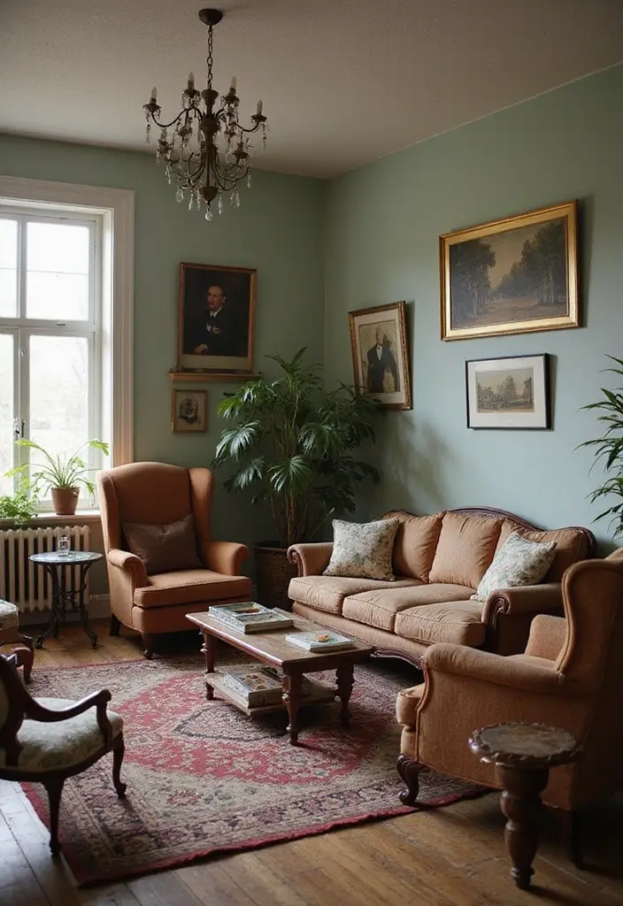 20 Warm Interior Design Ideas to Create Cozy Vintage Living Rooms You’ll Adore! - 7. Mixing Old and New