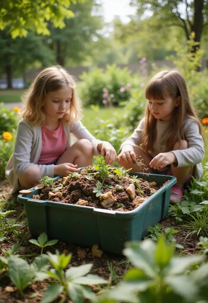 20 Whimsical Gardening Ideas for Kids That Will Make Them Love Nature (You Won't Believe #7!) - 13. Composting Fun