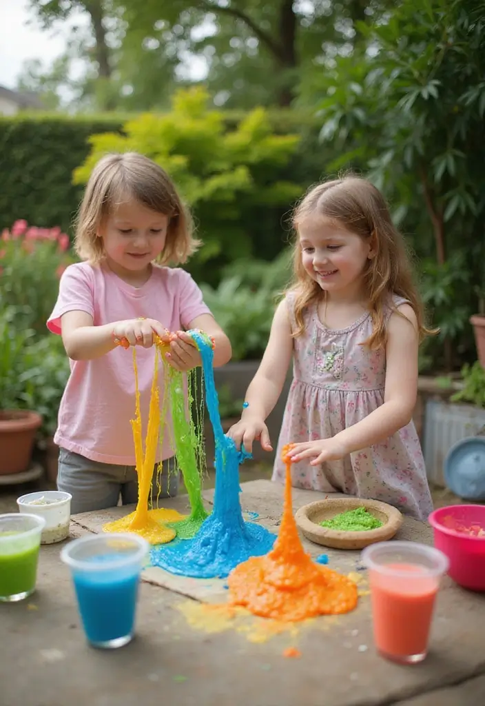 20 Whimsical Gardening Ideas for Kids That Will Make Them Love Nature (You Won't Believe #7!) - 16. Garden Slime Station