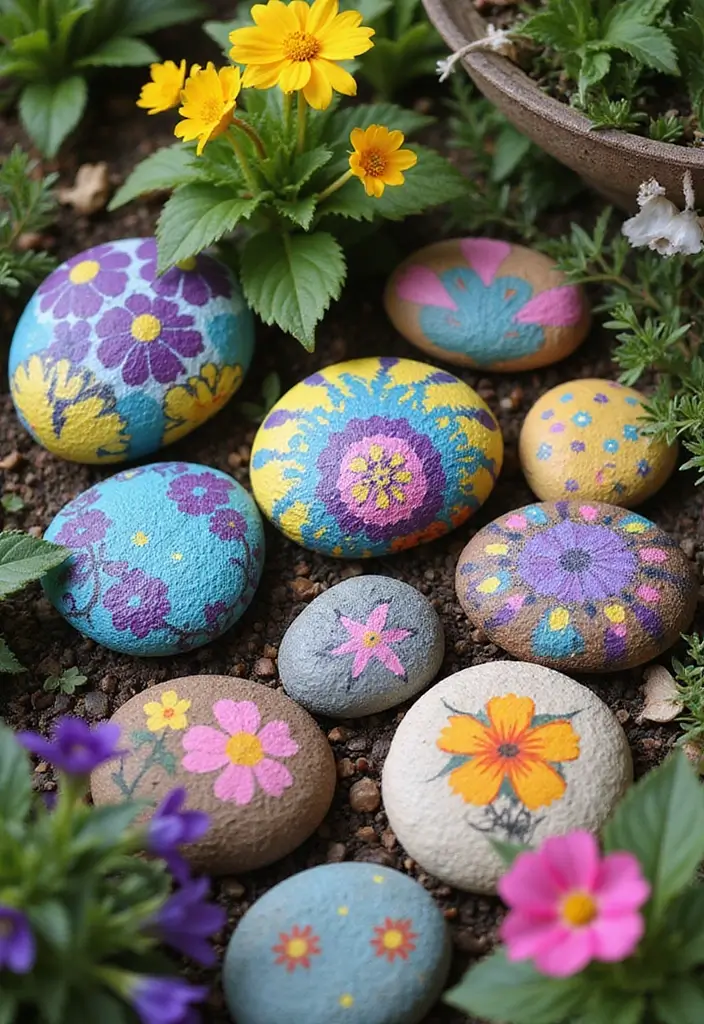 20 Whimsical Gardening Ideas for Kids That Will Make Them Love Nature (You Won't Believe #7!) - 8. Paint Your Own Garden Rocks