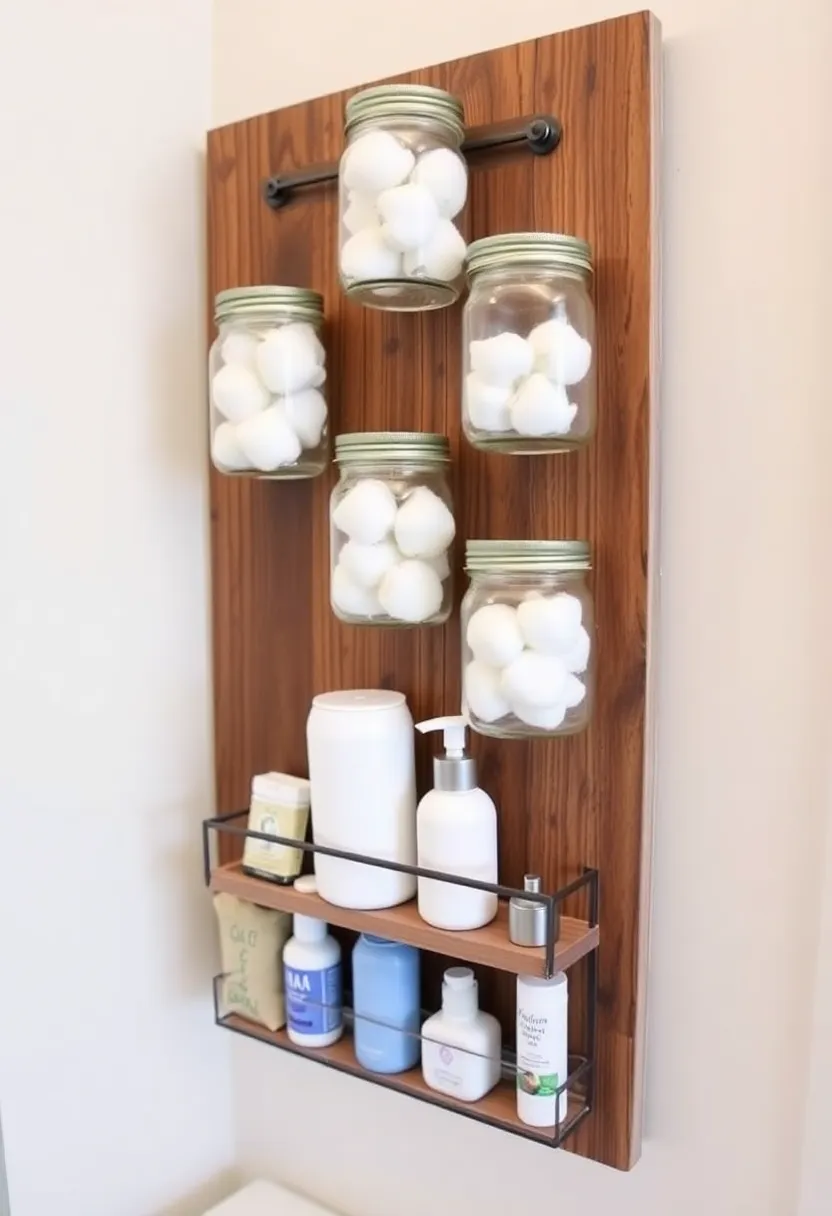 24 Bathroom Storage Hacks for Tiny Spaces That Will Change Your Life! - 13. DIY Mason Jar Storage