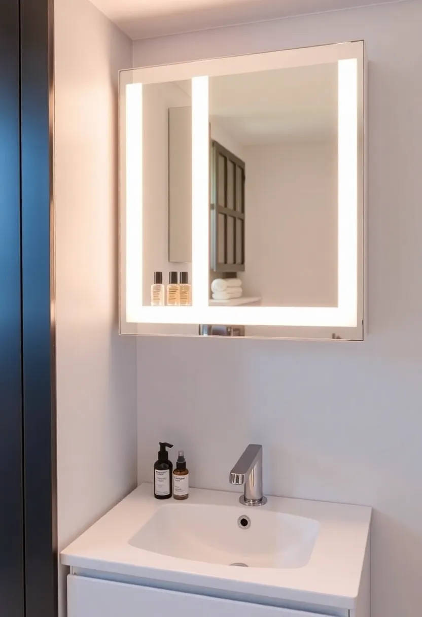 24 Bathroom Storage Hacks for Tiny Spaces That Will Change Your Life! - 15. Compact Vanity Mirrors with Storage