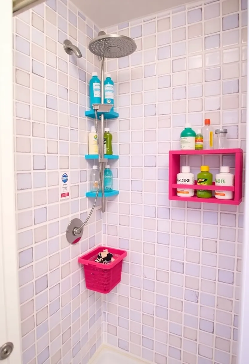 24 Bathroom Storage Hacks for Tiny Spaces That Will Change Your Life! - 19. Stylish Shower Storage