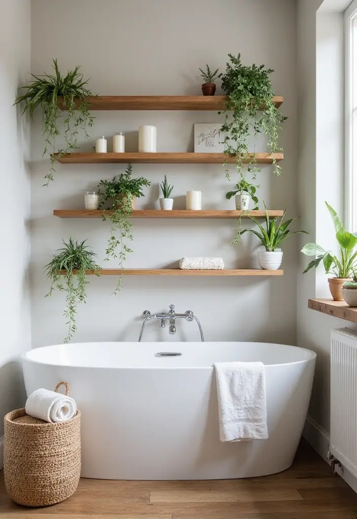 24 Bathroom Storage Hacks for Tiny Spaces That Will Change Your Life! - 2. Floating Shelves